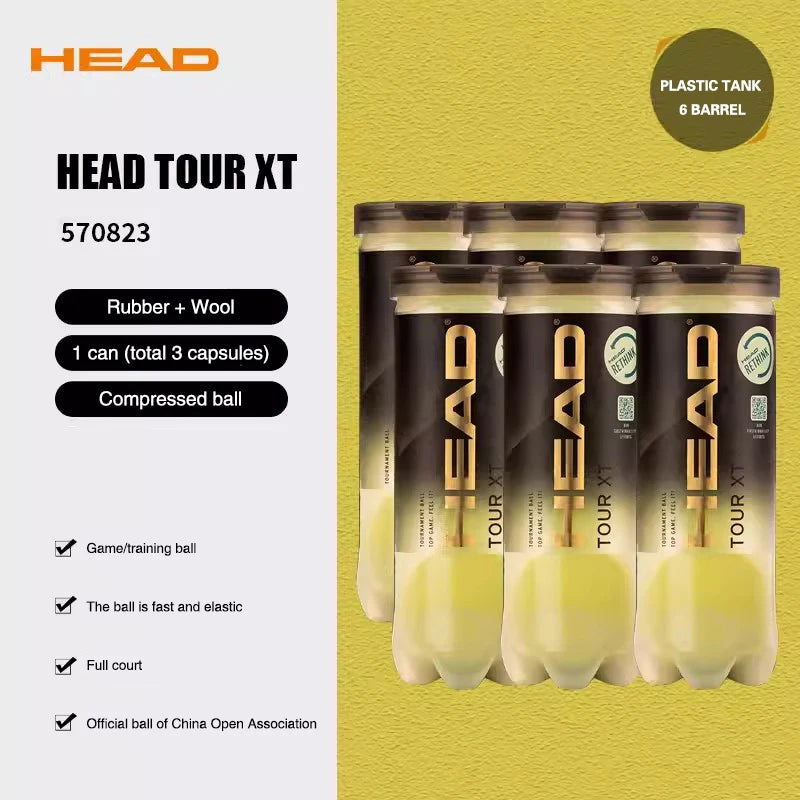 HEAD Professionele Tennis Ballen - 3 Ballen Per Blik